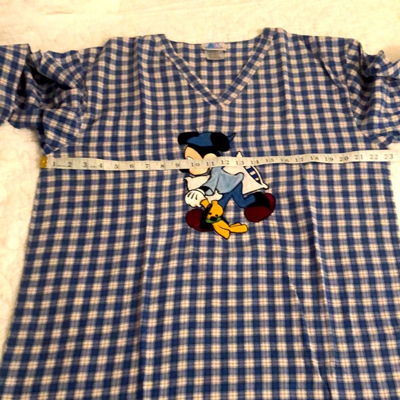 Disneyland Resort Mickey Mouse plaid flannel nightgown size S/M - Picture 5 of 8